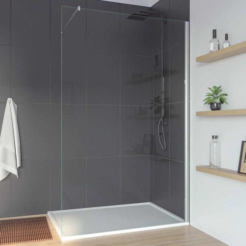 Walk-in-Dusche aus Klarglas mit Ablageboard – Glaswerk Hamburg